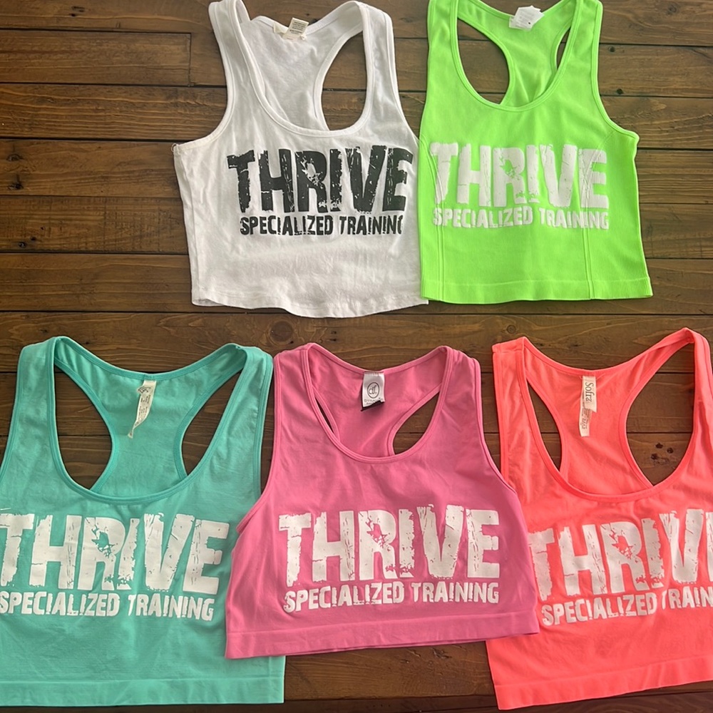 Cropped workout thrive tanks